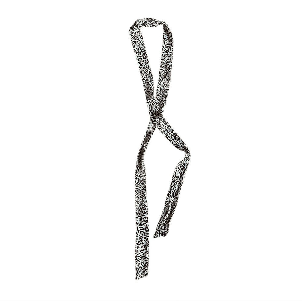 Animal Print Long Thin Scarf